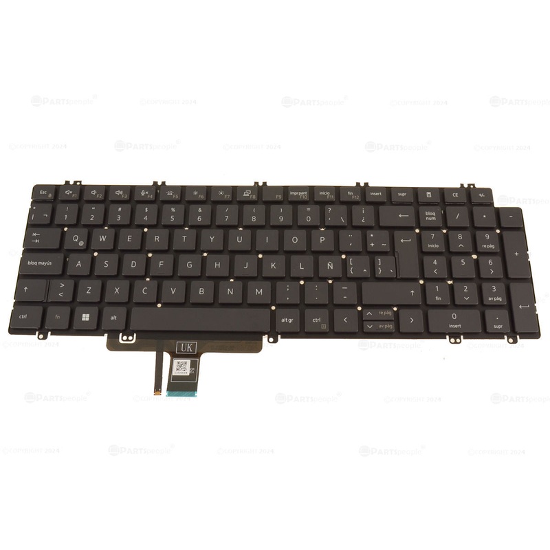 Refurbished SPANISH Dell OEM Latitude 5520 5521 5530 Precision 3560 3561 Laptop Backlit Keyboard V8TK8