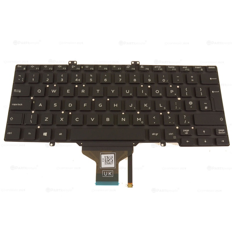 Refurbished UK Dell OEM Latitude 7400 5400 5401 5410 Laptop Backlit Keyboard Single Point P4XFX