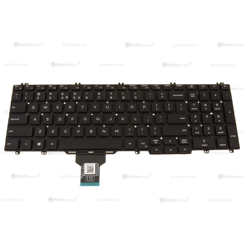 Refurbished US Intl Dell OEM Latitude 5500 Precision 3540 Laptop Keyboard Single Point No BL D74KX
