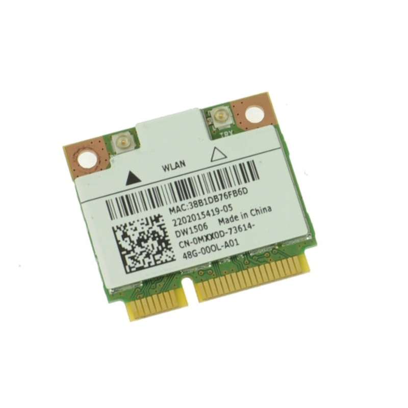 Used Dell OEM Wireless 1506 DW1506 WiFi 802.11 b/g/n Half-Height Mini-PCI Express Card MXX0D