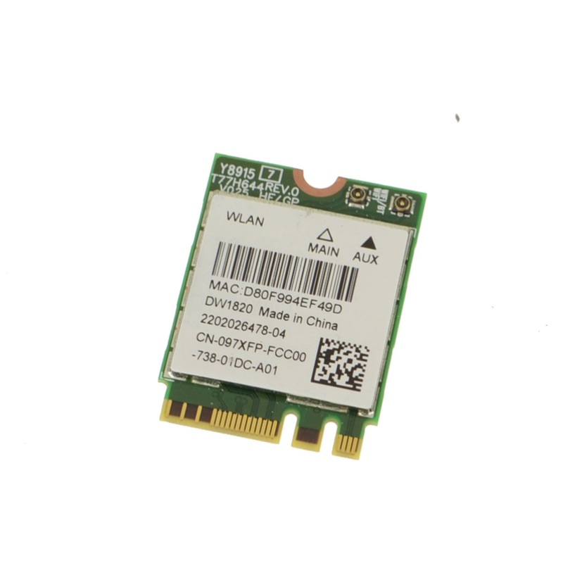 Used Dell OEM Wireless 1820 DW1820 WLAN WiFi 802.11AC  Bluetooth 4.1 Dual Band M.2 Card 97XFP