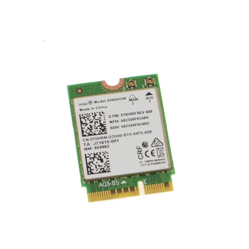 Used Intel Wireless-AC 9560 WLAN WiFi  802.11ac Bluetooth 5.0 M.2 Card T0HRM