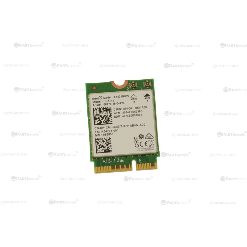 Used Intel Wireless AX201 WLAN WiFi 802.11ax Bluetooth 5.1 M.2 Card P1C6J