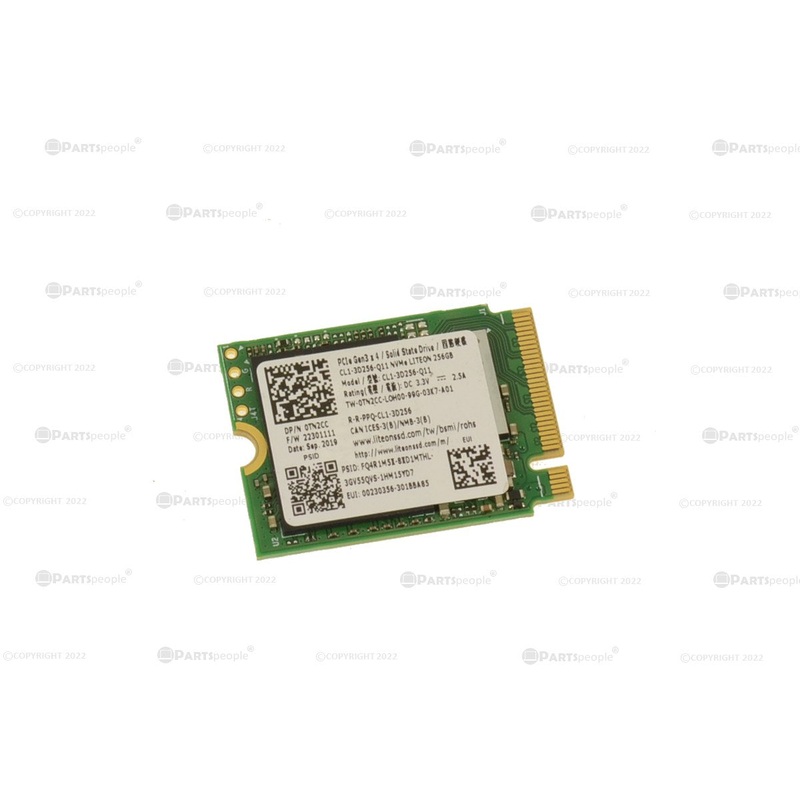 Used Lite On 256GB NVMe PCIE SSD Hard Drive M.2 2230 Card 256GB TN2CC