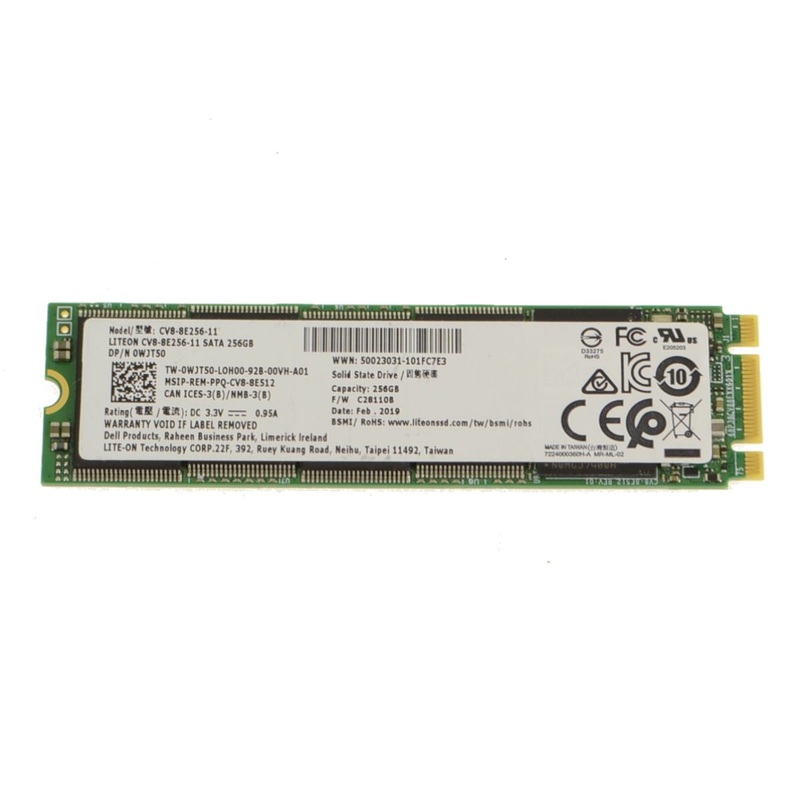 Used Lite On 256GB SSD SATA Hard Drive Lite-On M.2 2280 Card WJT50