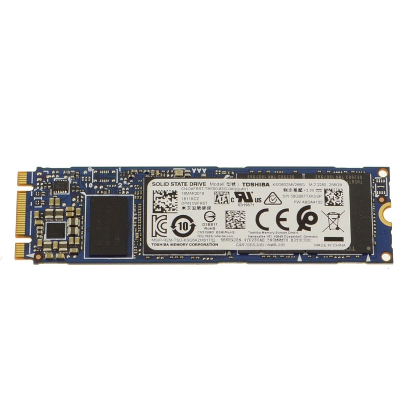 Used Toshiba 256GB SATA SSD Hard Drive M.2 2280 Card 256GB VFR5T