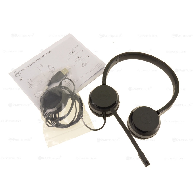 New Dell OEM Pro UC150 USB Stereo Headset wBoom Microphone 65VVV