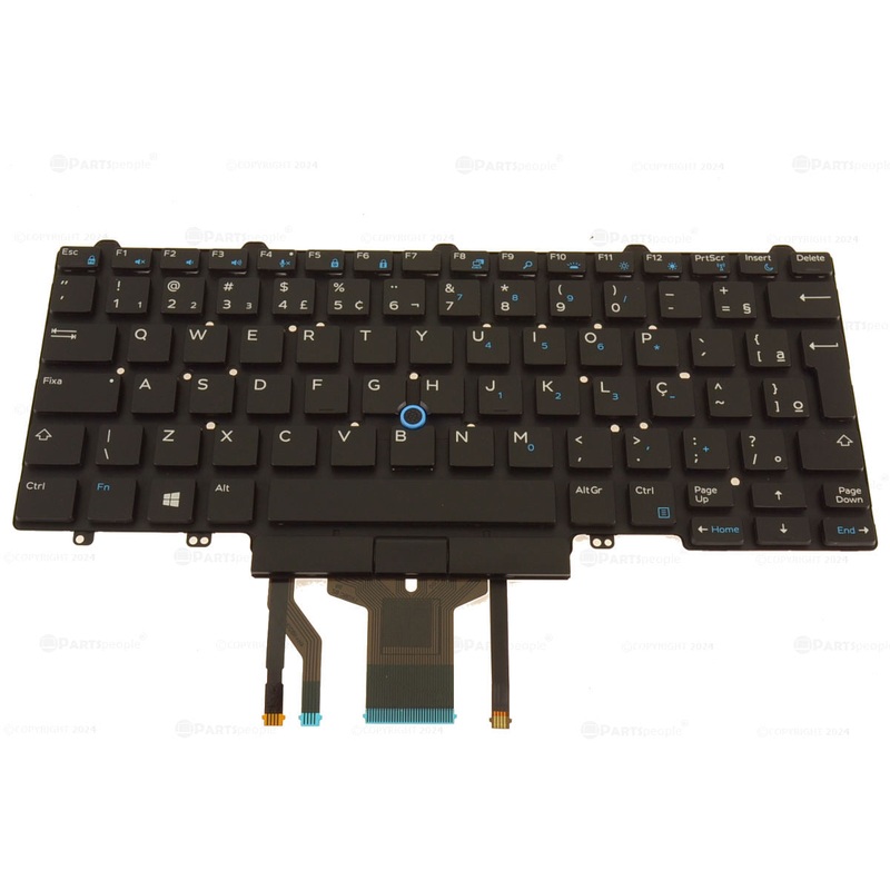 Refurbished Brazil Dell OEM Latitude 5490 7490 5495 Laptop Backlit Keyboard Dual Point 8NC1K