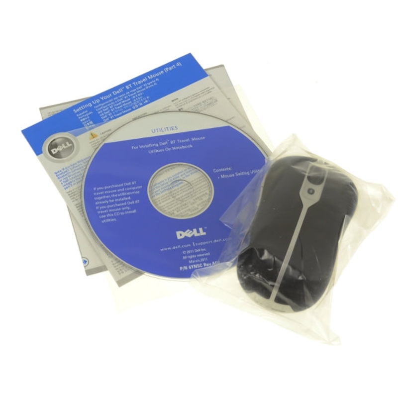 Refurbished Dell OEM Travel 5-Button Bluetooth Notebook Optical Scroll Mouse PU705