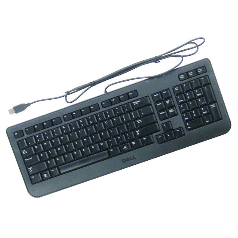 Refurbished Dell OEM USB Slim Quiet 104-Key Keyboard Black Y526K
