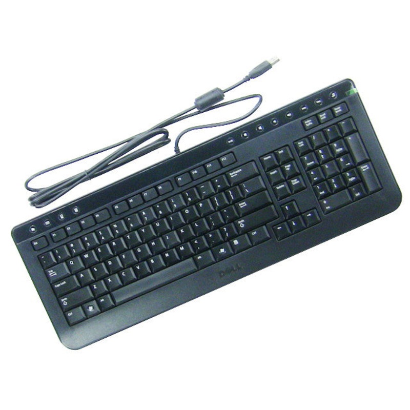 Refurbished Dell OEM USB Slim Quiet Multi-Media Keyboard Black T269C