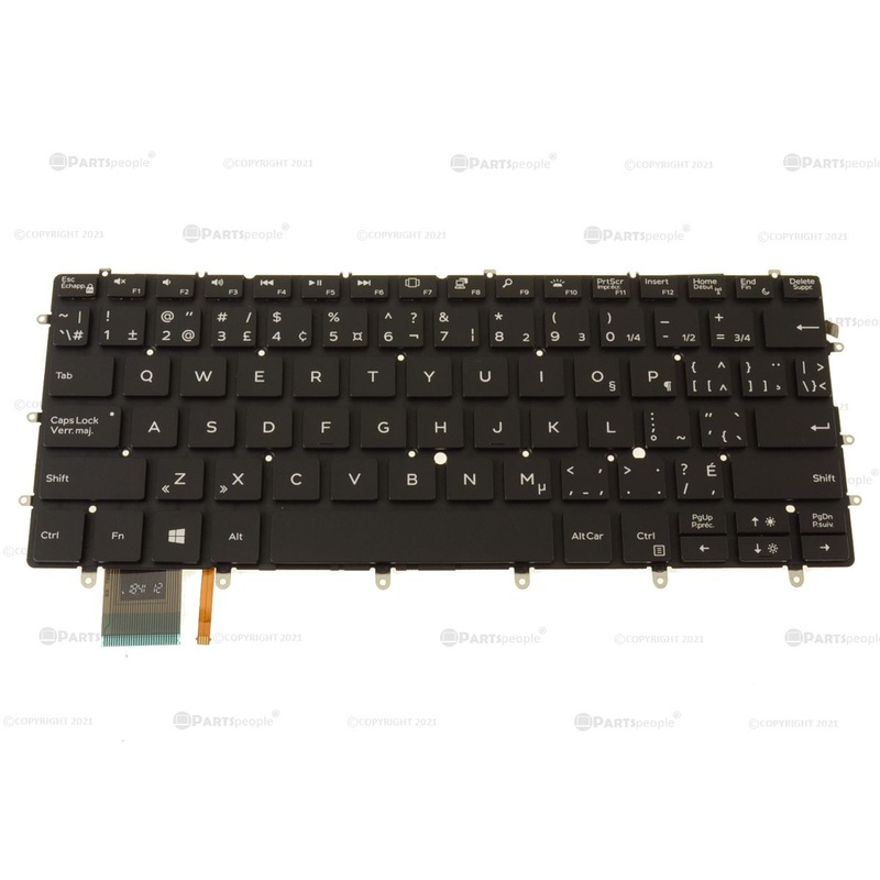 Refurbished French English Dell OEM XPS 9370 9380 Keyboard  Backlight VJK2W