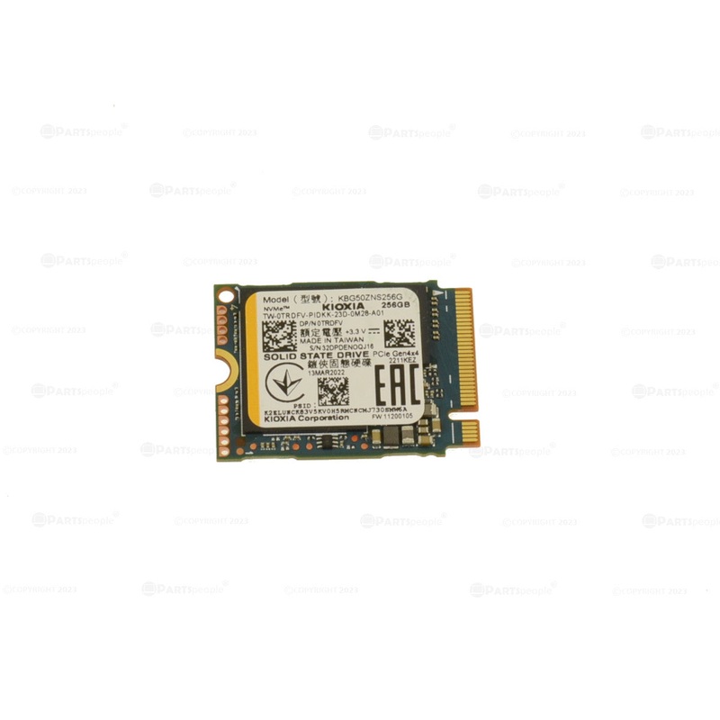 Used KIOXIA 256GB NVMe PCIE SSD Hard Drive M.2 2230 Card 256GB TRDFV