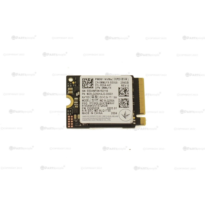 Used Samsung PM991 256GB NVMe PCIE SSD Hard Drive M.2 2230 Card 256GB MMJYX