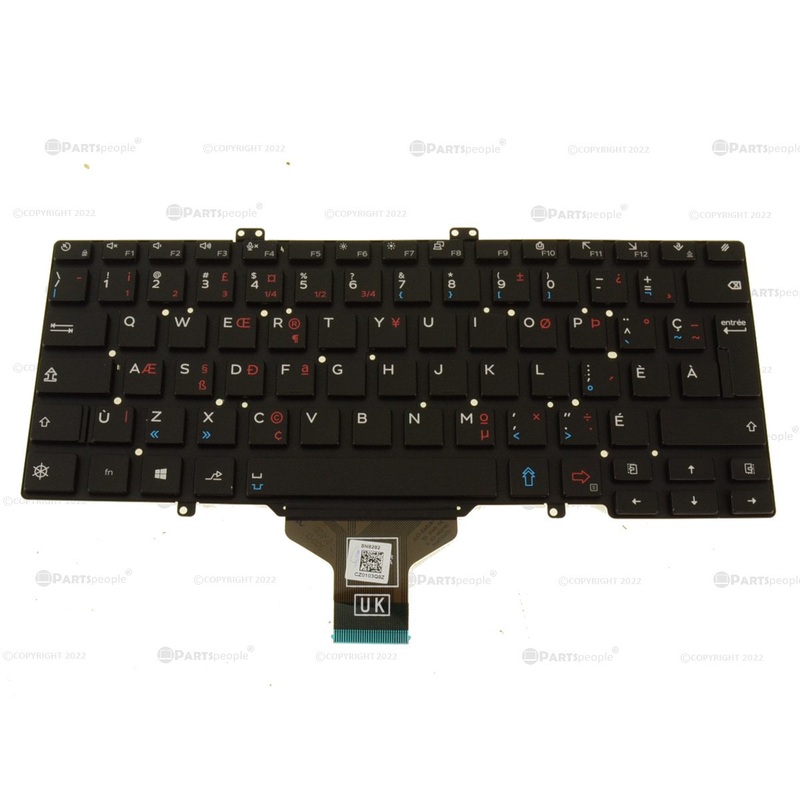 Refurbished French Canadian PQ Dell OEM Latitude 7400 5400 5401 5410 Laptop Keyboard Single Point JPJ02
