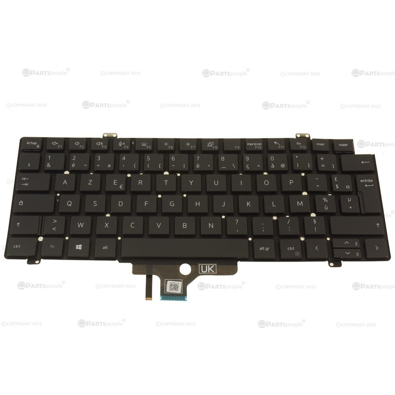 Refurbished French Dell OEM Latitude 5420 7420 7520 Laptop Keyboard Backlit French H4DDJ