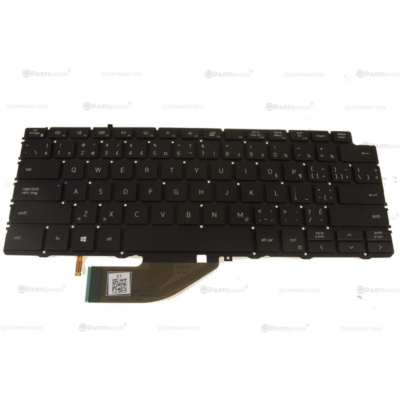 Refurbished French-English Dell OEM XPS 7390 9310 2-in-1 Backlit Keyboard 6T0X1 3168Y