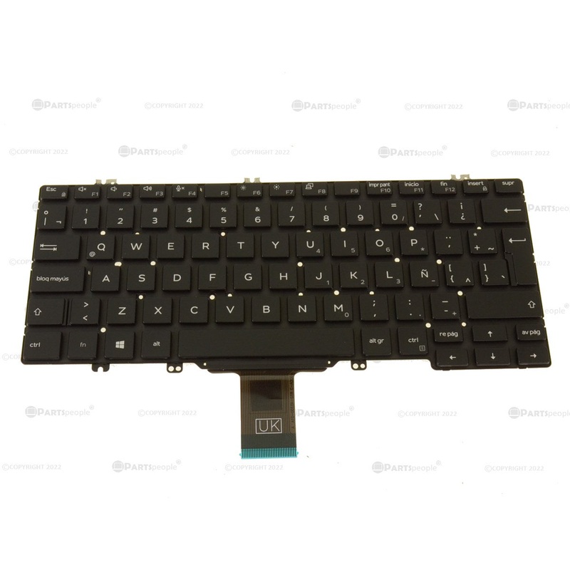 Refurbished Spanish Dell OEM Latitude 7300 5300 2-in-1 Laptop Keyboard 1VY95
