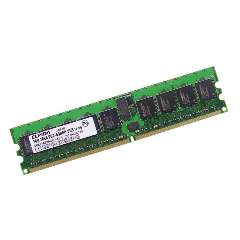 Used Dell OEM DDR2 667Mhz 2GB PC2-5300P ECC RAM Memory Stick WP130