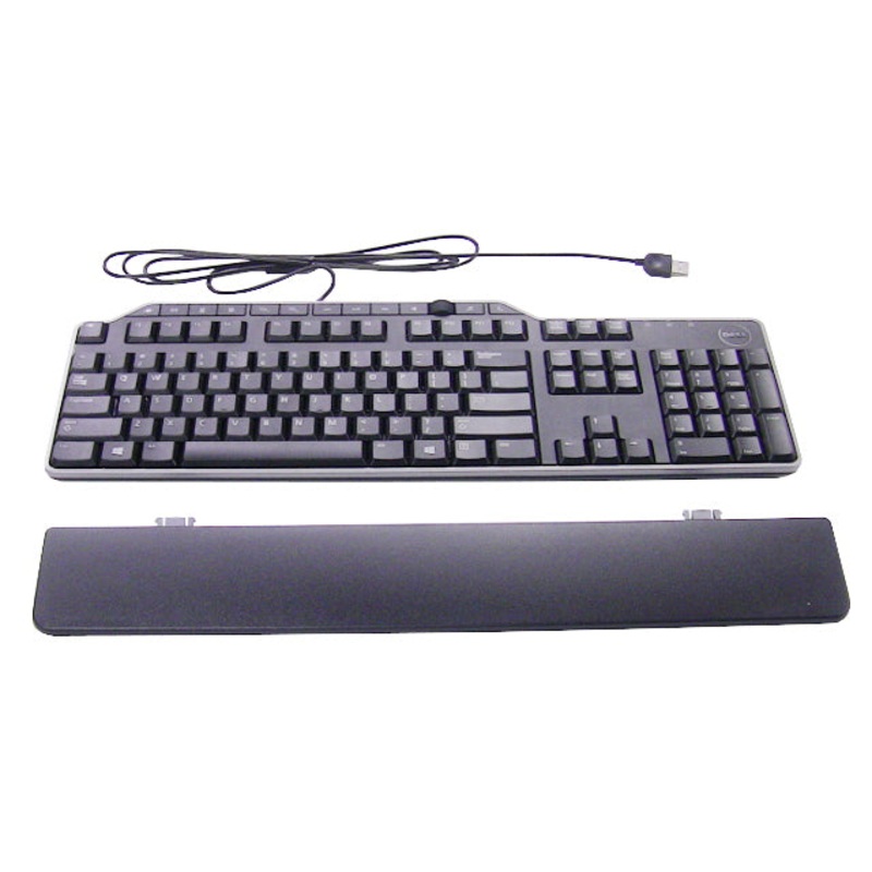 Used Dell OEM USB Multi Media 104-Key Quiet Keyboard  2-Port USB Hub F9D93 2FVXN