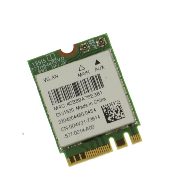 Used Dell OEM Wireless 1820 DW1820 WLAN WiFi 802.11AC  Bluetooth 4.1 Dual Band M.2 Card QCA61X4A D4V21