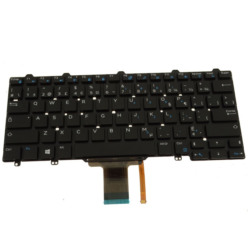 New French Canadian Dell OEM Latitude E7270 E5270 Laptop Keyboard  Backlighting R2VF8