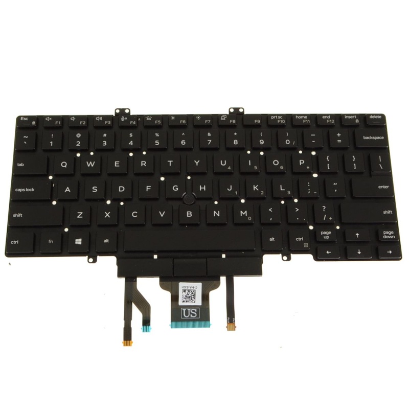 Refurbished Dell OEM Latitude 5400 Backlit Laptop Keyboard Dual Point 3J9FC