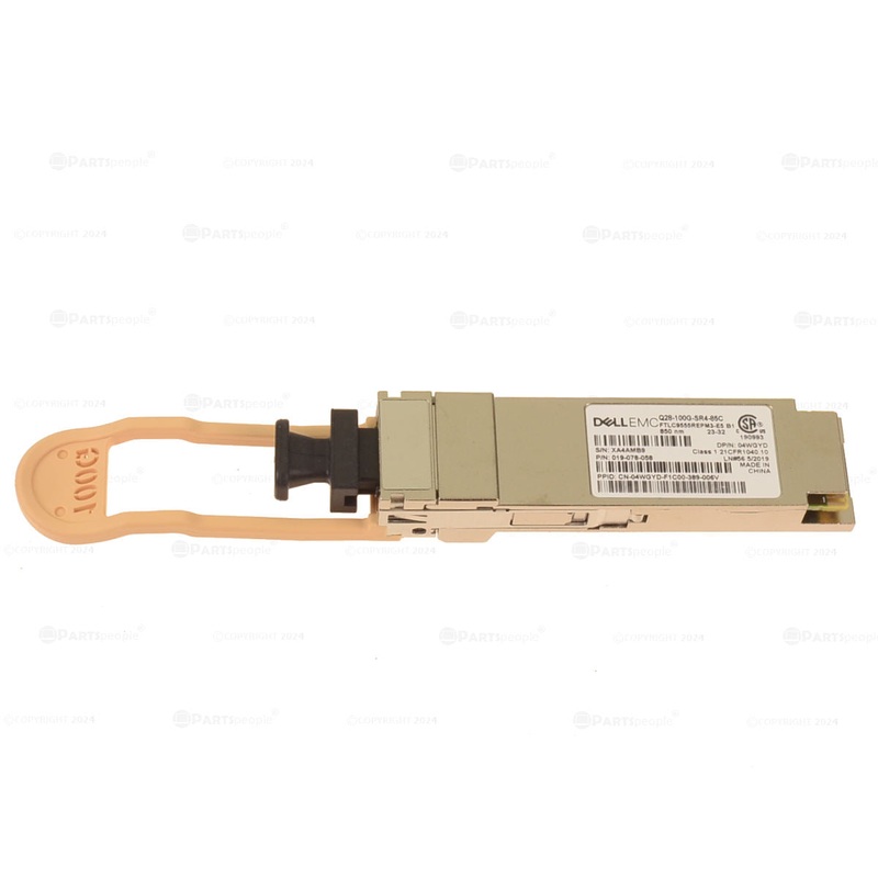 Refurbished Dell OEM Quad Small Form-Factor Pluggable QSFP 100GbE 850nm Transceiver Module 4WGYD