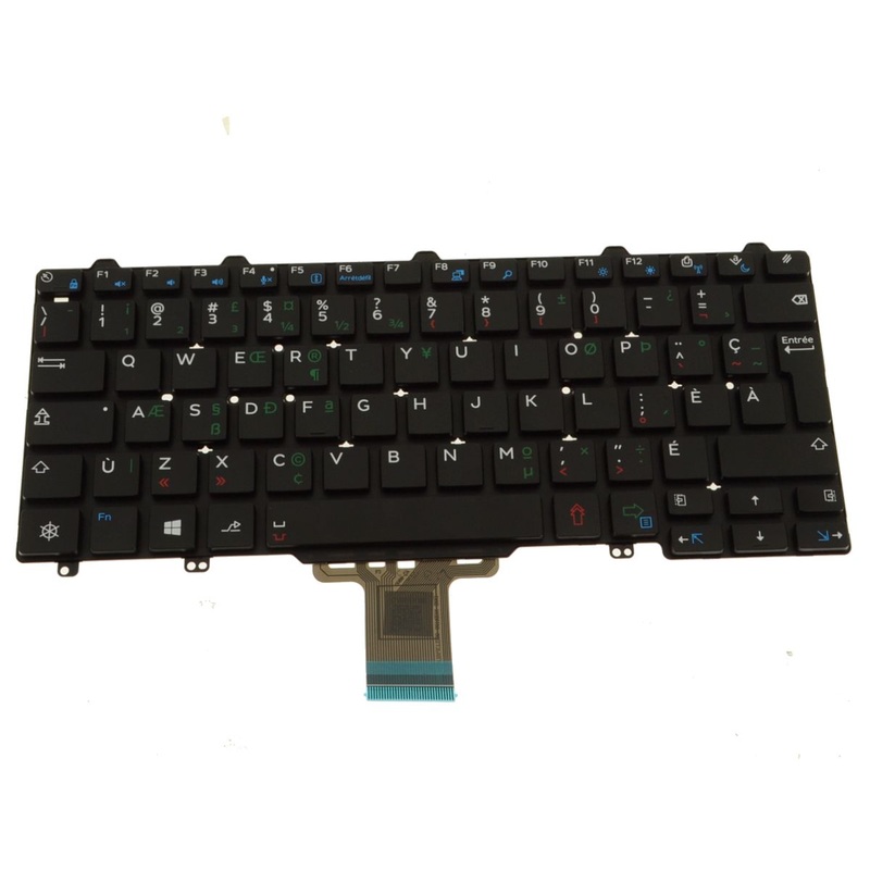 Refurbished French Canadian PQ Dell OEM Latitude E7250 E5250 3150 3160 Laptop Keyboard Non-Backlit WRCJ9