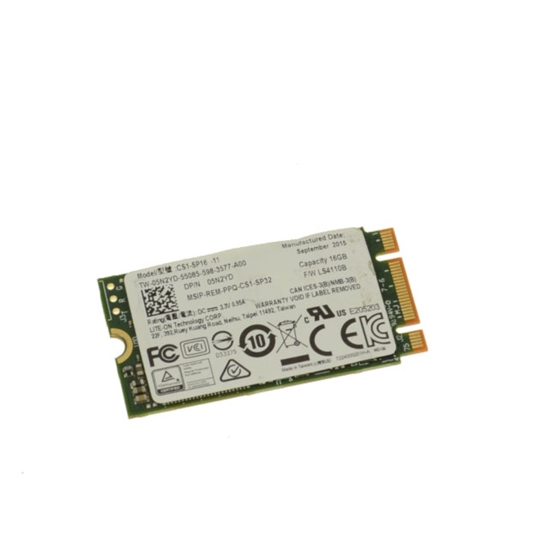 Used Dell OEM Chromebook 13 7310 16gb SSD Hard Drive M.2 2242 Card 5N2YD