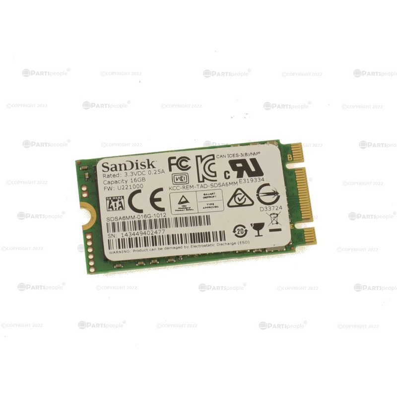 Used Dell OEM Chromebook 13 7310 16gb SSD SATA Hard Drive M.2 2242 Card 96K9K