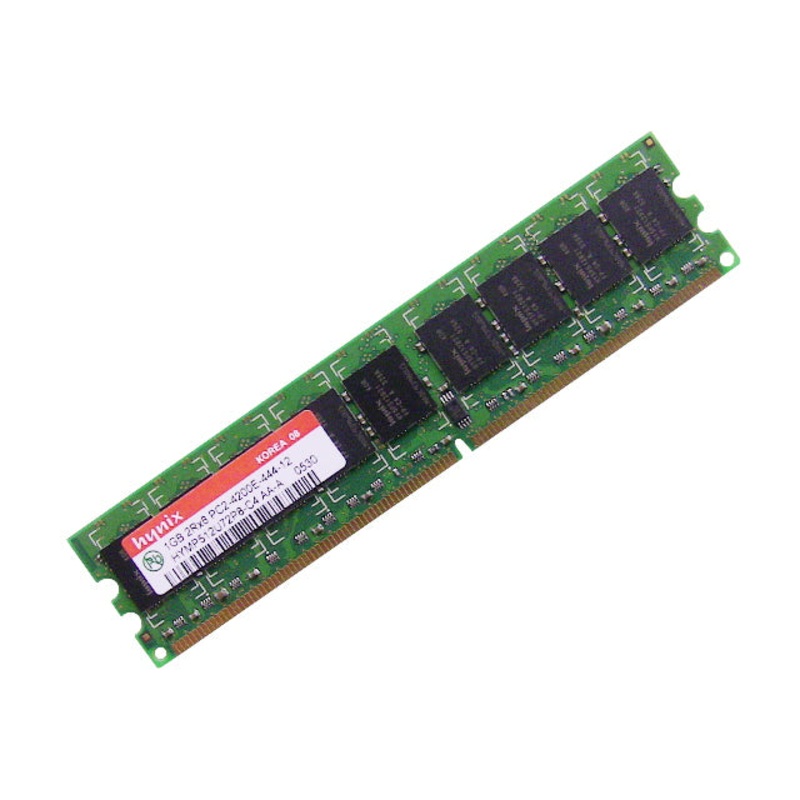 Used Dell OEM DDR2 533Mhz 1GB PC2-4200E ECC RAM Memory Stick HYMP512U72P8-C4