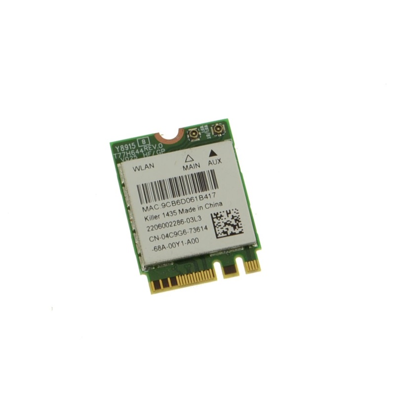 Used Killer Wireless N1435 Dual Band WLAN WiFi 802.11 ac/a/b/g/n  Bluetooth 4.0 M.2 Card 4C9G6