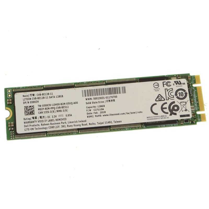 Used Lite On 128GB SATA SSD Hard Drive M.2 2280 Card 128GB 59X3V
