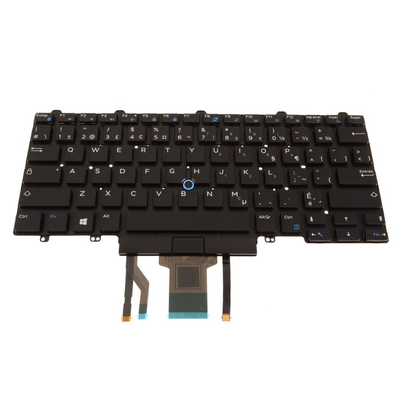 Refurbished French Canadian Dell OEM Latitude 5490 7490 5495 Laptop Backlit Keyboard Dual Point 20HG2