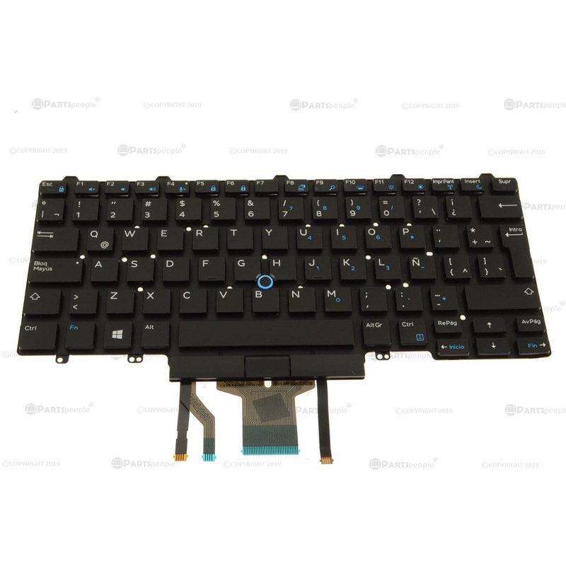 Refurbished Spanish Dell OEM Latitude 5490 7490 5495 Laptop Backlit Keyboard Dual Point G30V9