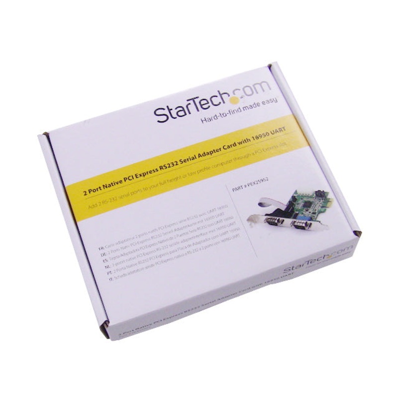 New StarTech 2 Port PCI-Express RS232 Serial Adapter Card 1PKK2 TR0YW