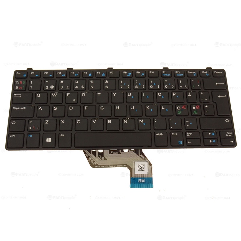 Refurbished Nordic Dell OEM Latitude 3180 3189 3380 Laptop Keyboard 7CGVC K618W