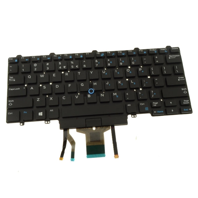 Refurbished US International Dell OEM Latitude E7450 E5450 Laptop Backlit Keyboard Dual Point F2X80
