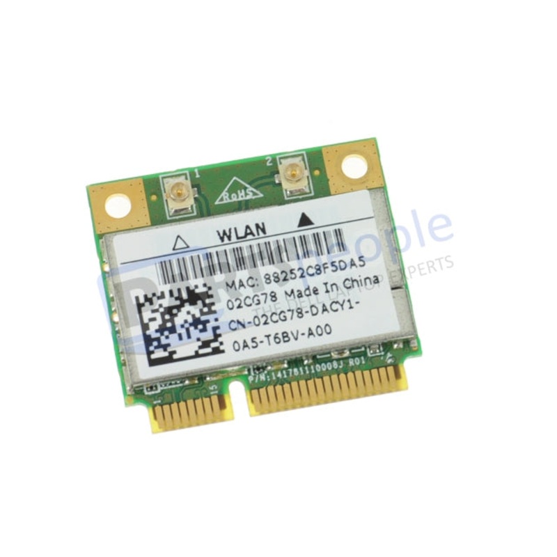 Used Dell OEM Wireless DW1701 Atheros Draft N Wireless WiFi 802.11 b/g/n  Half-Height Mini-PCI Express Card 2CG78