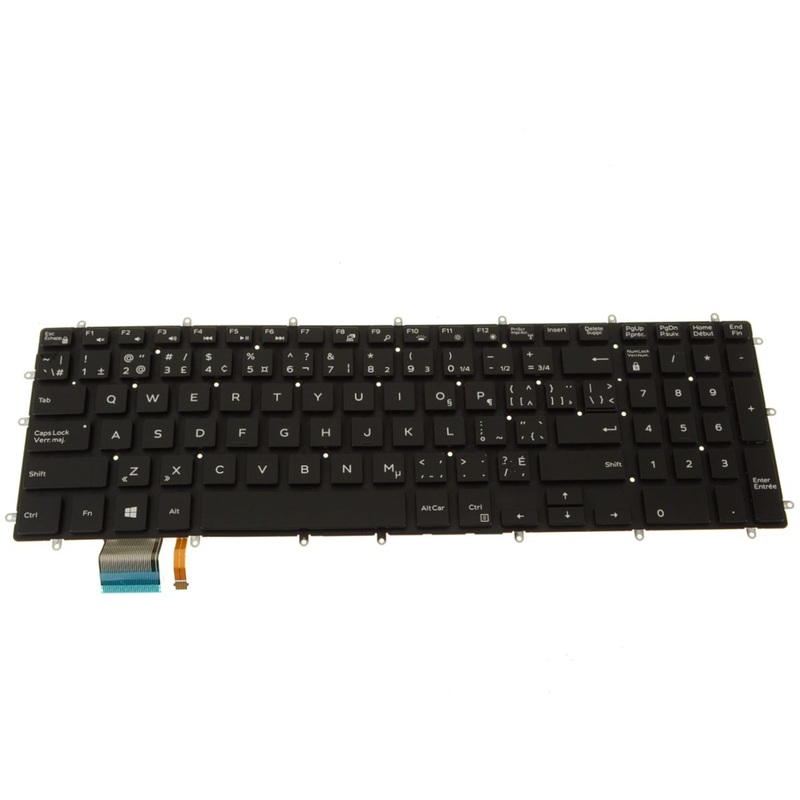New French English -Dell OEM Inspiron 7773 7779 7778 Laptop Backlit Keyboard FR ENG 74TVD