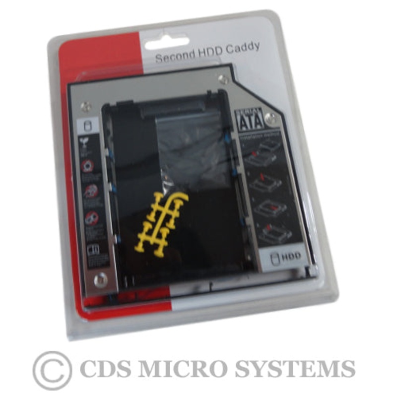 New Universal DVD Opitcal Bay 2nd Sata Hard Drive Caddy 12.7mm