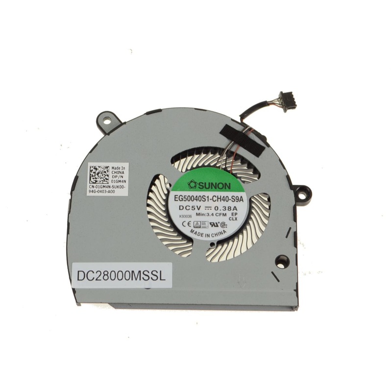 Used Dell OEM Latitude 5500 Precision 3540 CPU Cooling Fan Integrated Intel Graphics UMA 1GM4N