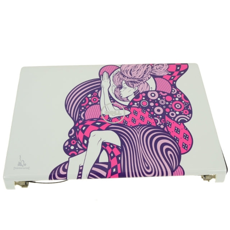 New THE MUSE IN PURPLE Dell OEM Studio 1555 1557 1558 15.6" LCD Back Cover Lid Top  Hinges DCGYP