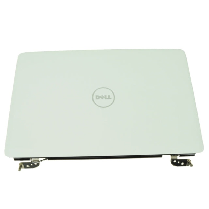 New White Dell OEM Inspiron 1545 15.6" LCD Back Cover Lid Plastic  Hinges T233P