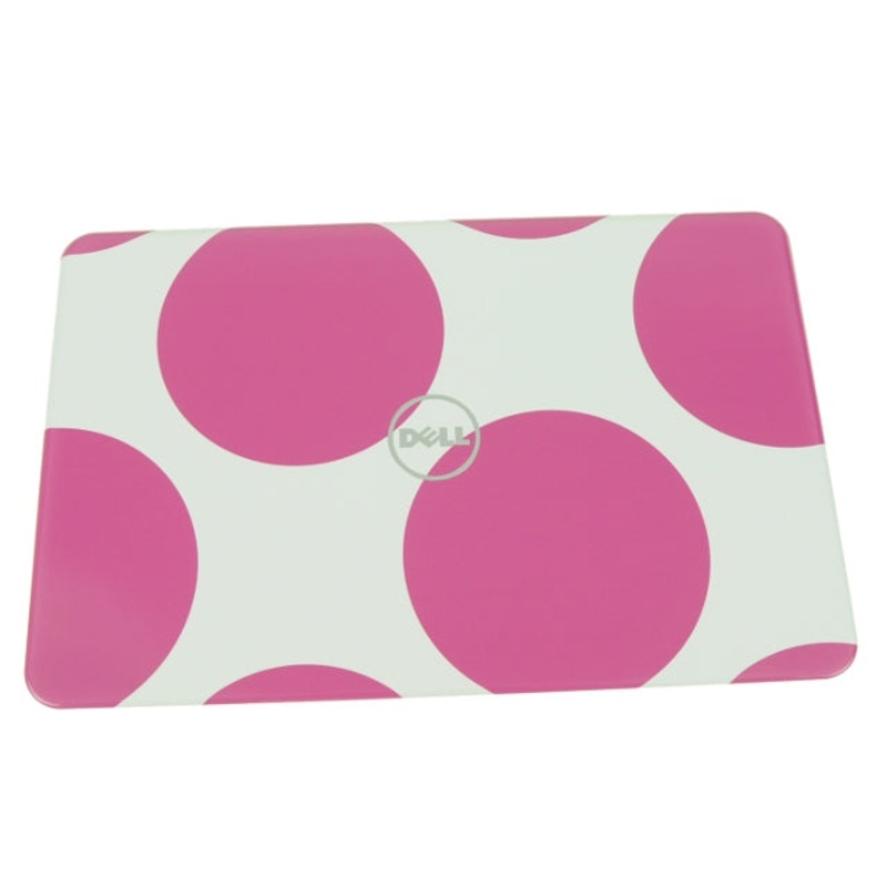 Refurbished  Pink Dots Dell OEM Inspiron N4110 14" Switchable Lid LCD Back Cover Insert K2J7K