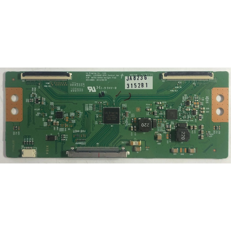 LG 47LN5400-UA LED TV 6870C-0444A T-Con Board- 6871L-3152B