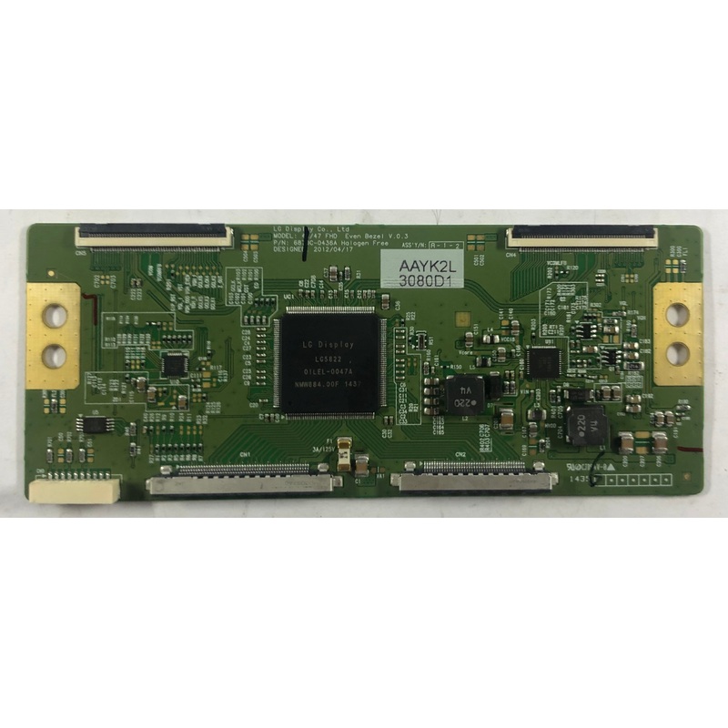 LG 47WS50MS-B LED TV 6870C-0436A T-Con Board- 6871L-3080D