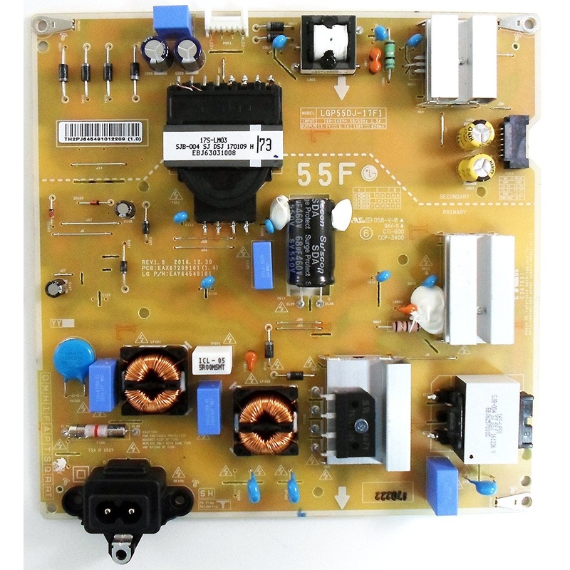 LG 55LJ5500 LED TV LGP55DJ-17F1 Power Supply Board- EAY64549101