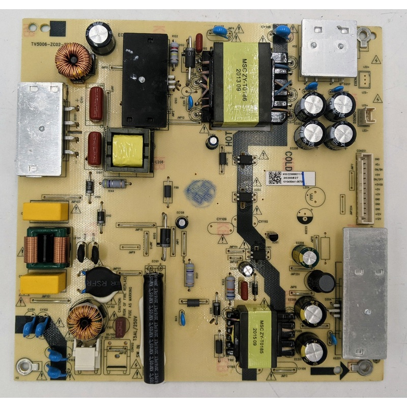 Onn 100012585 LED TV TV5006-ZC02-02 Power Supply Board- 1010400441-06709